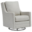 Kambria - Frost - Swivel Glider Accent Chair-Washburn's Home Furnishings