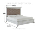 Kanwyn - Whitewash - California King Panel Upholstered Bed-Washburn's Home Furnishings