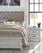 Kanwyn - Whitewash - King Upholstered Panel Bed-Washburn's Home Furnishings