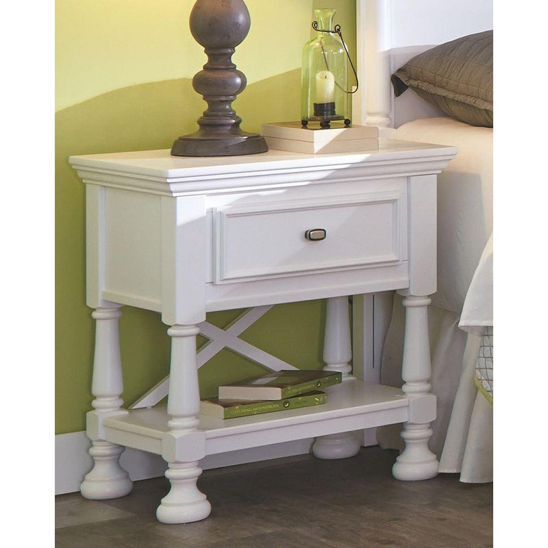 Kaslyn - White - One Drawer Night Stand-Washburn's Home Furnishings