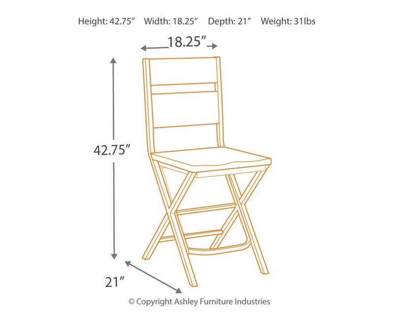 Kavara - Medium Brown - Counter Height Bar Stool (set Of 2)-Washburn's Home Furnishings