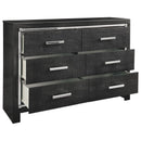 Kaydell - Black - Six Drawer Dresser-Washburn's Home Furnishings