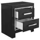 Kaydell - Black - Two Drawer Night Stand-Washburn's Home Furnishings