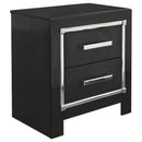 Kaydell - Black - Two Drawer Night Stand-Washburn's Home Furnishings