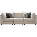 Kellway - Bisque - Wedge 3 Pc Sectional-Washburn's Home Furnishings