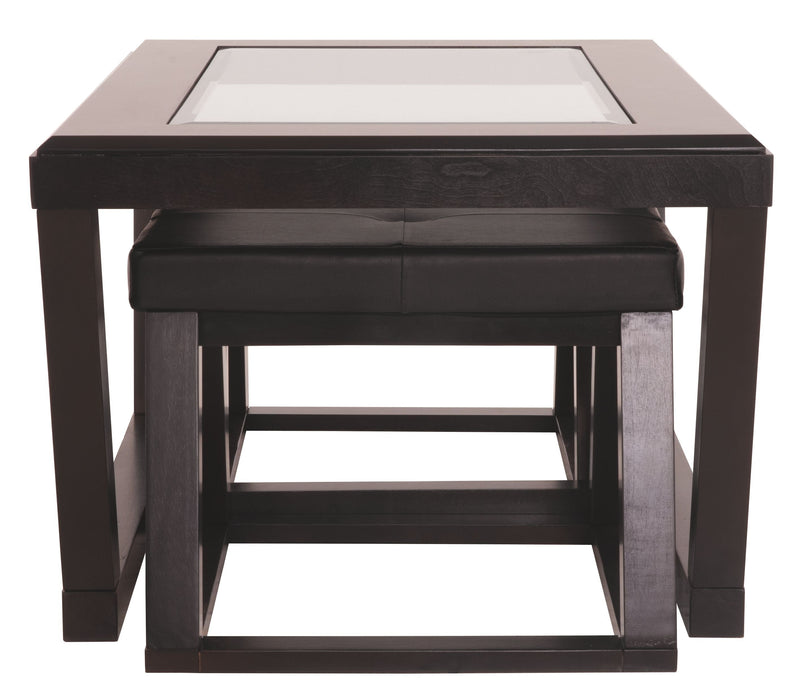 Kelton - Espresso - Cocktail Tbl W/2 Stools (3/cn)-Washburn's Home Furnishings