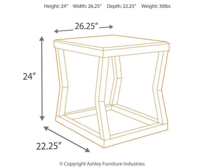 Kelton - Espresso - Rectangular End Table-Washburn's Home Furnishings