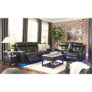 Kempten - Black - Reclining Sofa-Washburn's Home Furnishings