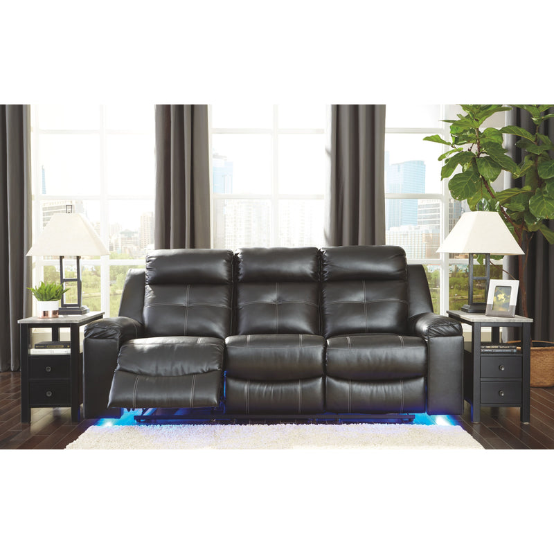 Kempten - Black - Reclining Sofa-Washburn's Home Furnishings