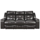 Kempten - Black - Reclining Sofa-Washburn's Home Furnishings