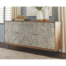 Kerrings - Brown/black/white - Accent Cabinet-Washburn's Home Furnishings