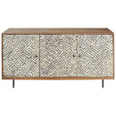 Kerrings - Brown/black/white - Accent Cabinet-Washburn's Home Furnishings