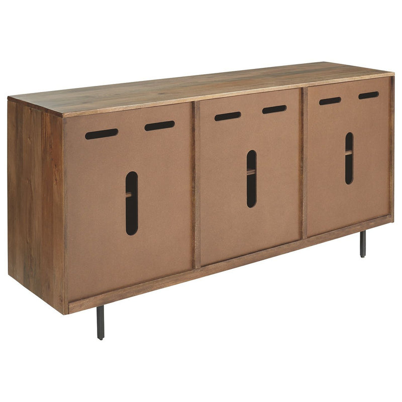 Kerrings - Brown/black/white - Accent Cabinet-Washburn's Home Furnishings