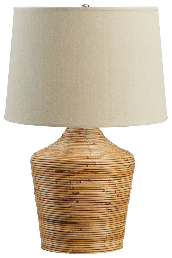 Kerrus - Brown - Rattan Table Lamp (1/cn)-Washburn's Home Furnishings