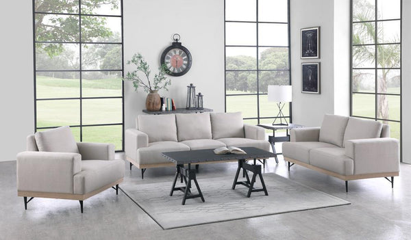 Kester - Recessed Track Arm Sofa - Beige-Washburn's Home Furnishings