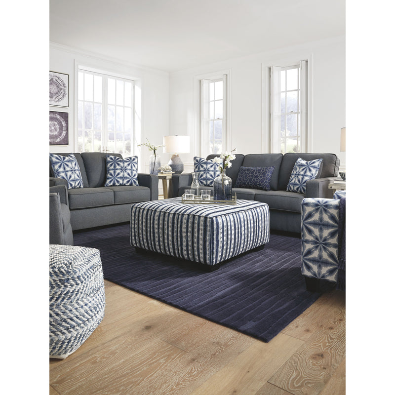 Kiessel - Indigo - Oversized Accent Ottoman-Washburn's Home Furnishings