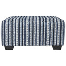 Kiessel - Indigo - Oversized Accent Ottoman-Washburn's Home Furnishings