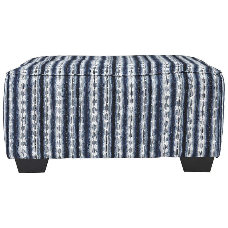 Kiessel - Indigo - Oversized Accent Ottoman-Washburn's Home Furnishings