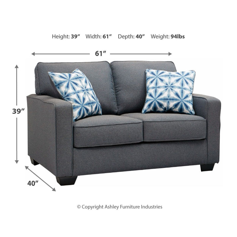 Kiessel - Steel - Loveseat-Washburn's Home Furnishings