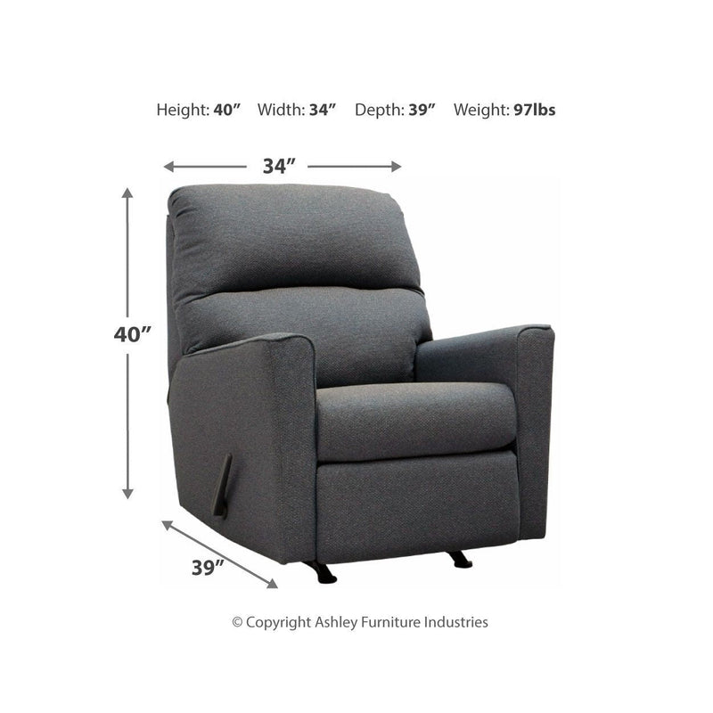 Kiessel - Steel - Rocker Recliner-Washburn's Home Furnishings