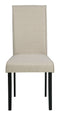 Kimonte - Dark Brown/beige - Dining Uph Side Chair (2/cn)-Washburn's Home Furnishings