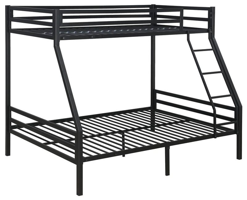 Kinsey - Bunk Twin Over Full Bed With Ladder - Black-Washburn's Home Furnishings