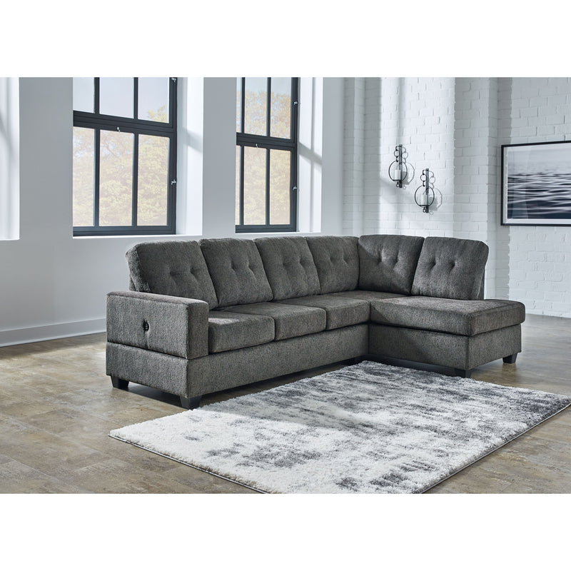 Kitler - Smoke - Chaise Sectional 2 Pc-Washburn's Home Furnishings