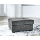 Kitler - Smoke - Ottoman With Storage-Washburn's Home Furnishings