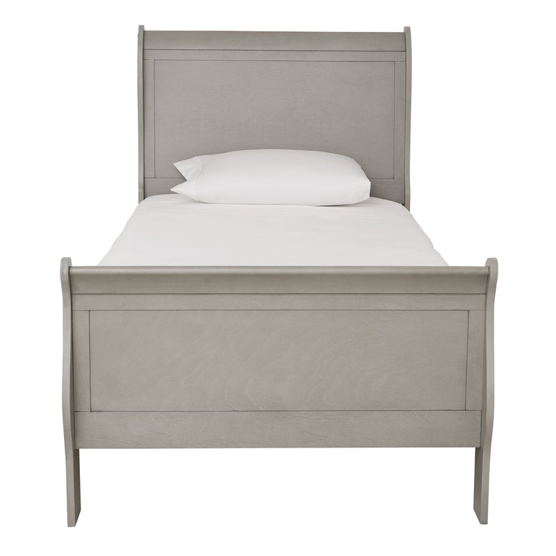 Kordasky - Dark Gray - Twin Sleigh Bed-Washburn's Home Furnishings