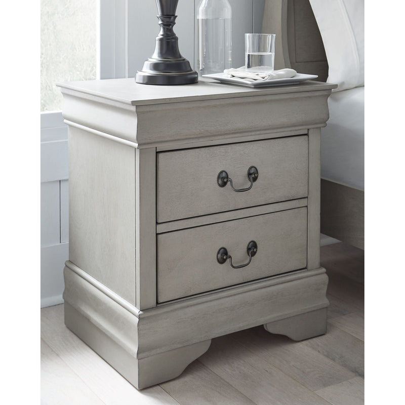 Kordasky - Gray - Two Drawer Night Stand-Washburn's Home Furnishings