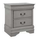 Kordasky - Gray - Two Drawer Night Stand-Washburn's Home Furnishings