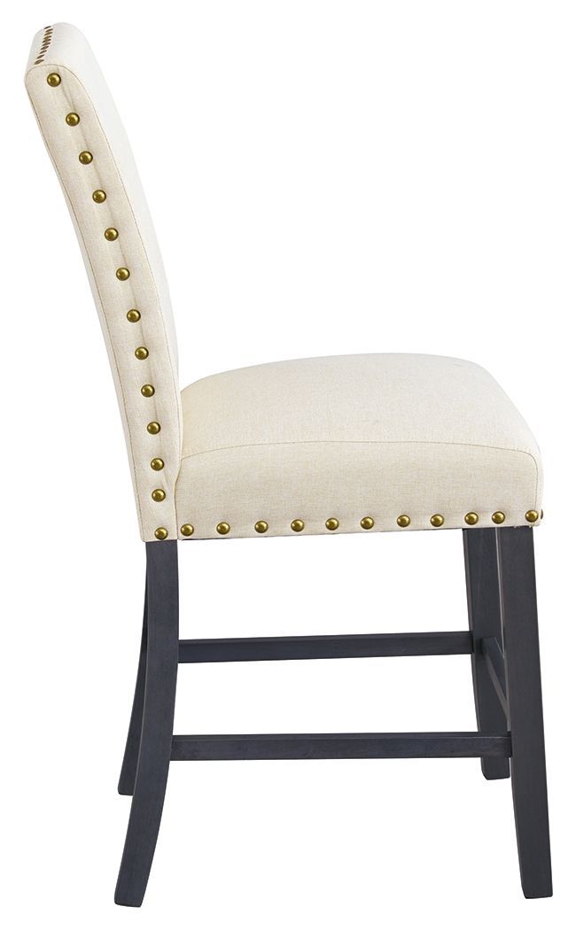 Kreabindale - Black/gray - Upholstered Barstool (2/cn)-Washburn's Home Furnishings