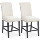 Kreabindale - Black/gray - Upholstered Barstool (2/cn)-Washburn's Home Furnishings