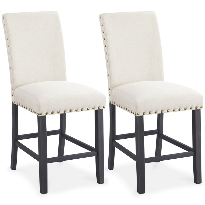 Kreabindale - Black/gray - Upholstered Barstool (2/cn)-Washburn's Home Furnishings