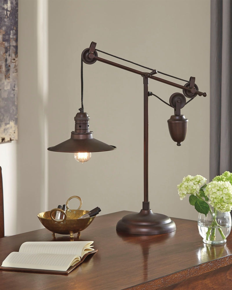 Kylen - Bronze Finish - Metal Desk Lamp (1/cn)-Washburn's Home Furnishings