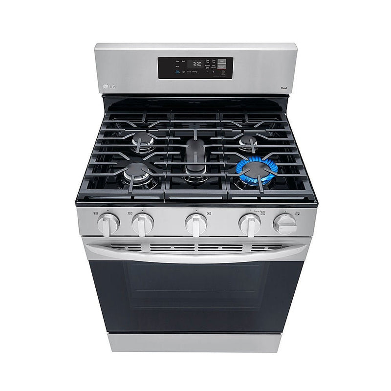 LG 5.8 cu ft. Smart Wi-Fi Enabled Gas Range with EasyClean in Stainless Steel-Washburn's Home Furnishings