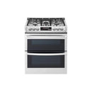 LG 6.9 cu. ft. Smart Double Oven Slide In Gas Range with ProBake Convection and Wi-Fi in Stainless Steel-Washburn's Home Furnishings