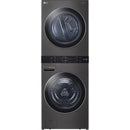 LG Front Load Wash Tower in Black Stainless-Washburn's Home Furnishings