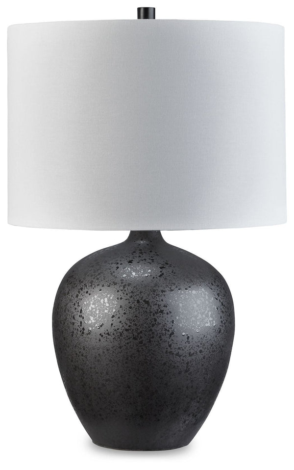 Ladstow - Black - Ceramic Table Lamp (1/cn)-Washburn's Home Furnishings