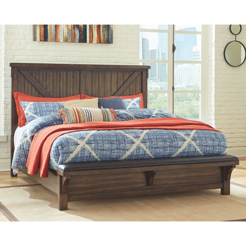 Lakeleigh - Brown - Queen Upholstered Bed-Washburn's Home Furnishings