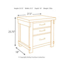 Lakeleigh - Brown - Three Drawer Night Stand-Washburn's Home Furnishings