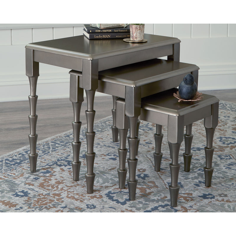 Larkendale - Metallic Gray - Accent Table Set (3/cn)-Washburn's Home Furnishings