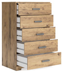 Larstin - Brown - Five Drawer Chest-Washburn's Home Furnishings