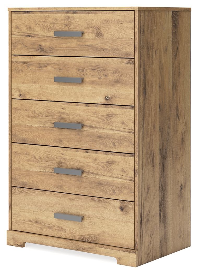 Larstin - Brown - Five Drawer Chest-Washburn's Home Furnishings