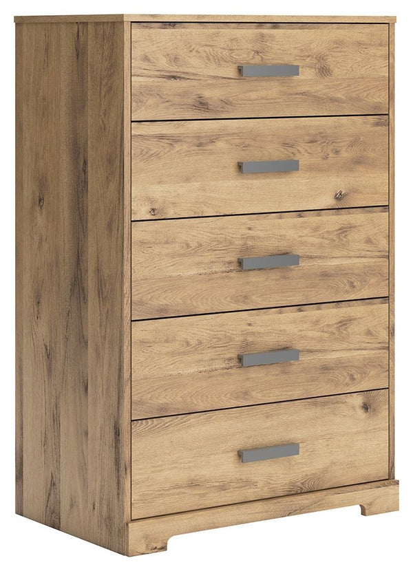 Larstin - Brown - Five Drawer Chest-Washburn's Home Furnishings