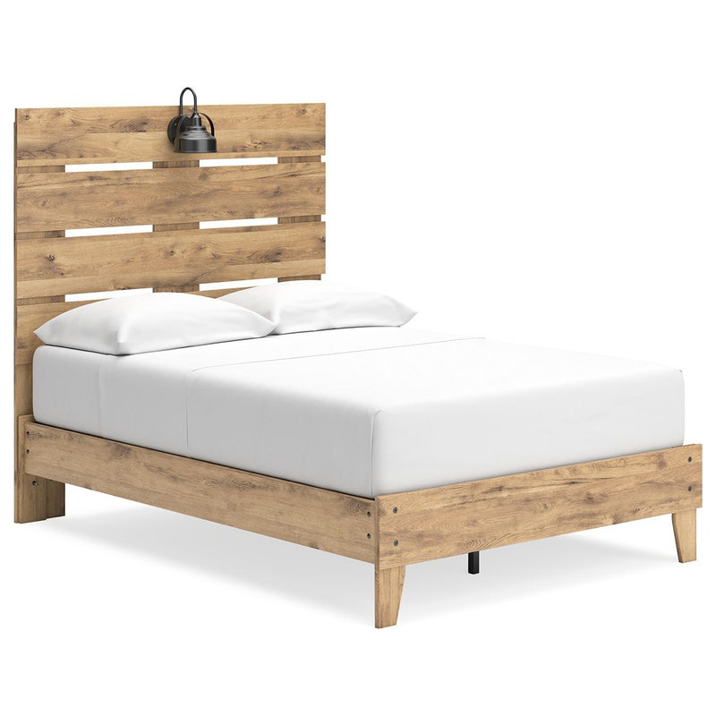 Larstin - Brown - Full Panel Platform Bed-Washburn's Home Furnishings