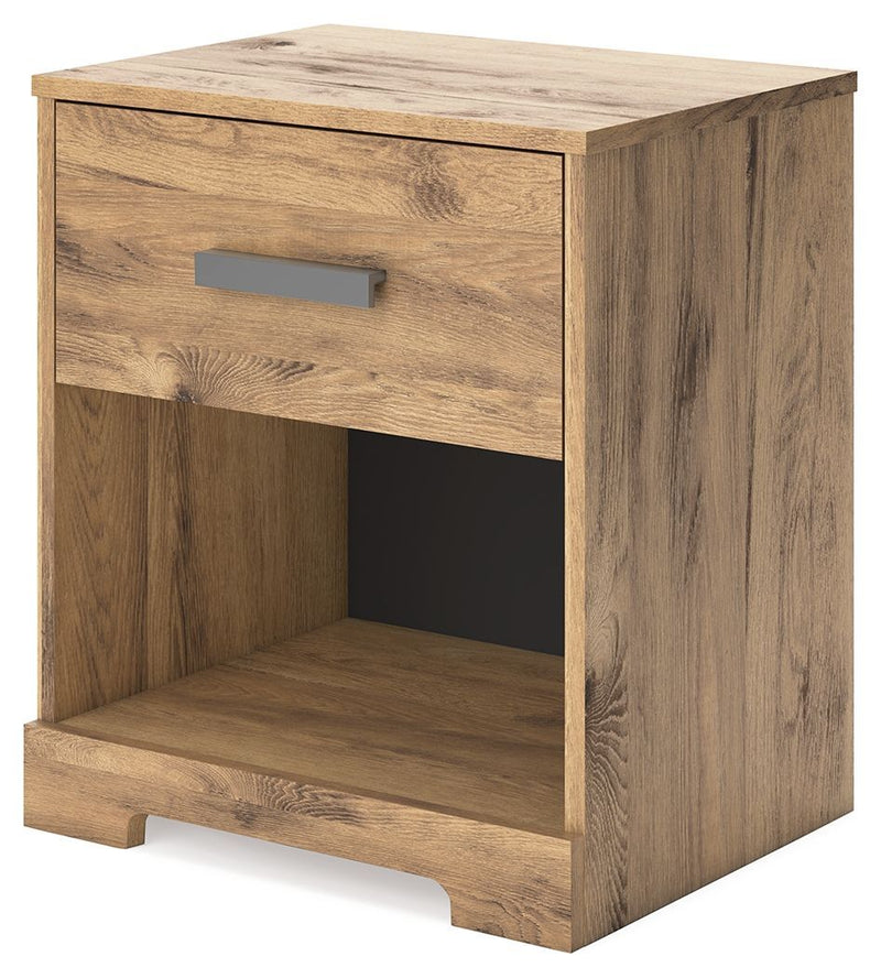 Larstin - Brown - One Drawer Night Stand-Washburn's Home Furnishings