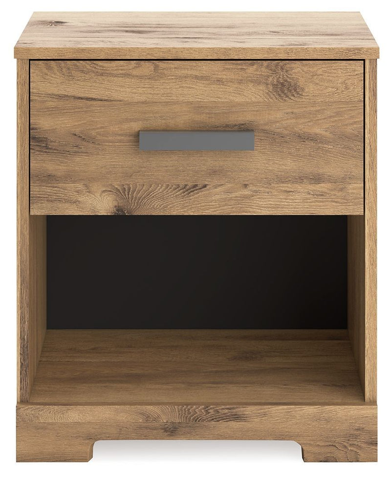 Larstin - Brown - One Drawer Night Stand-Washburn's Home Furnishings