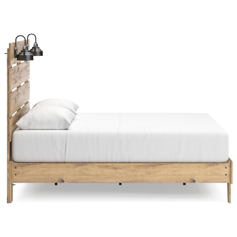 Larstin - Brown - Queen Panel Platform Bed-Washburn's Home Furnishings