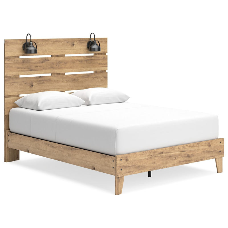 Larstin - Brown - Queen Panel Platform Bed-Washburn's Home Furnishings